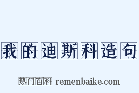 我的迪斯科造句是什么意思的图片